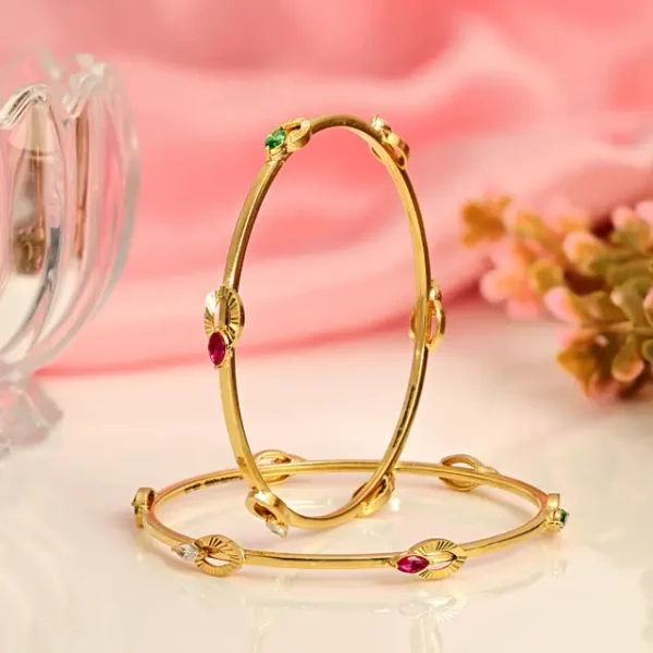 Gold Bangles with a delicate