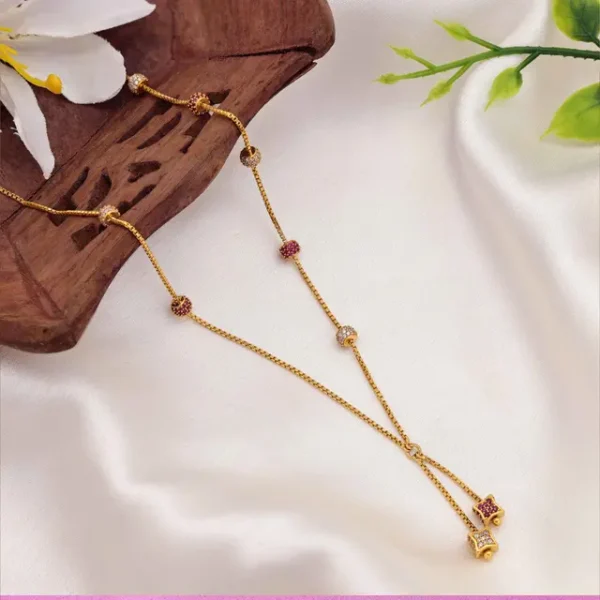 Gold Necklace with Regal Spheres