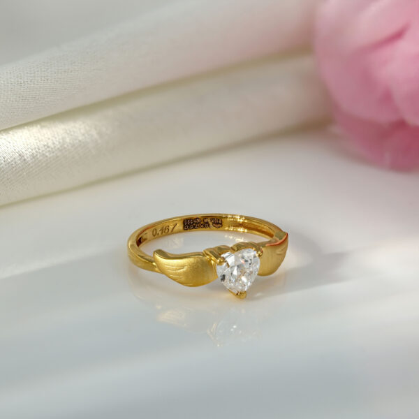 Gold Ring Eternal Heart Wings